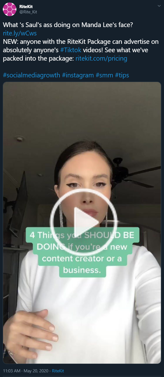 How To Advertise On Any Tiktok Video Share Anywhere Without Paying For Tiktok Ads Ritekit Blog